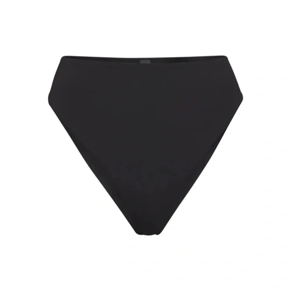 NWT SKIMS Signature Swim Mid Waist Bottom Onyx Black Extra Small XS